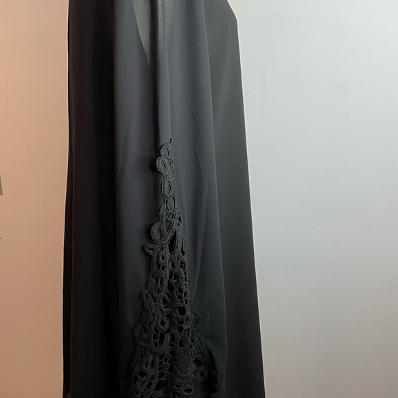 Ya Los Angeles Womens Cocktail Dress Long Sleeve Chiffon Black V-Neck Size “L” - Picture 12 of 16